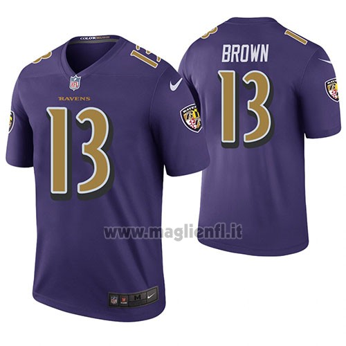 Maglia NFL Legend Baltimore Ravens John Brown Viola Color Rush